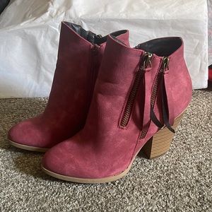 JG Faux suede heel boot